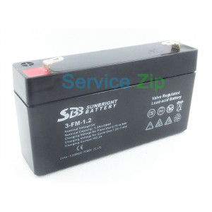 Аккумулятор 3-FM-1.2 (6V 1.2Ah/20HR) SUNBRIGHT BATTERY