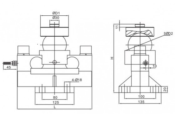 Тензодатчик KELI QS-A-30t