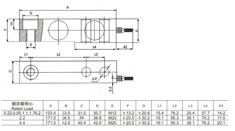 Тензодатчик KELI SBT-A-2t