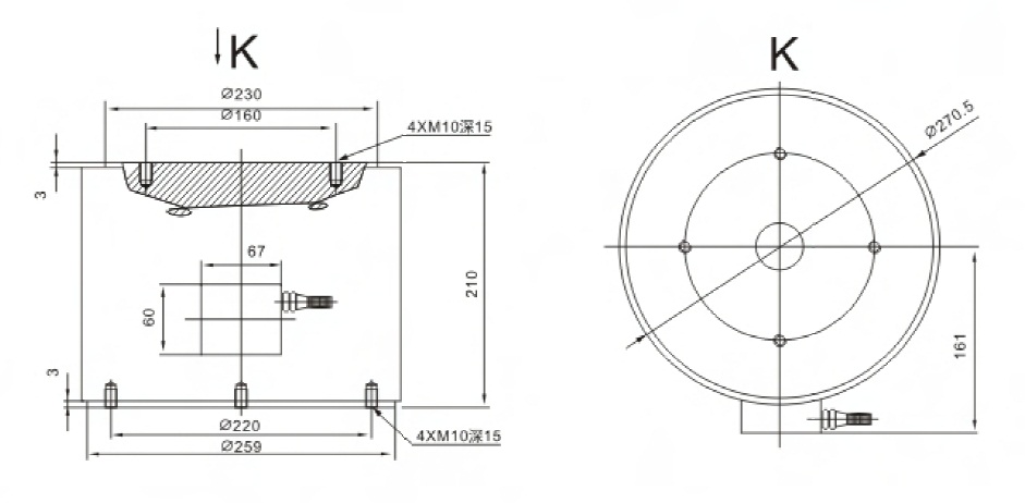 Тензодатчик KELI SZSC-500t