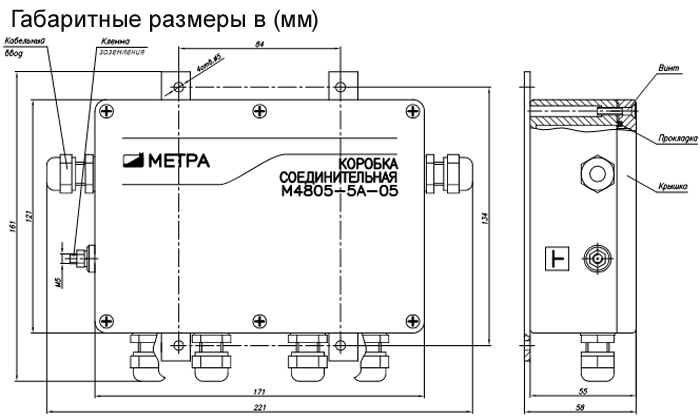 Соединительная коробка на схеме