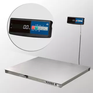 Весы платформенные МАССА-К из нержавеющей стали 1200х1000мм 4D-PM.S-12/10-1000-A