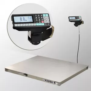 Весы платформенные МАССА-К из нержавеющей стали 1200х1000мм 4D-PM.S-12/10-1000-RP