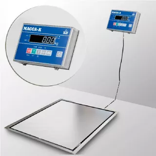 Весы платформенные МАССА-К из нержавеющей стали 1500х1200мм 4D-PMF.S-15/12-1000-AB