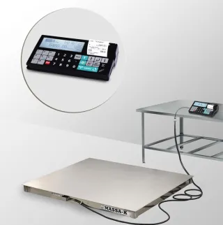 Весы платформенные МАССА-К из нержавеющей стали 1500х1200мм 4D-P.S-3-2000-RC
