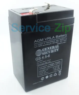 Аккумулятор GS 4.5-6 (6V 4.5AH) GENERAL SECURITY