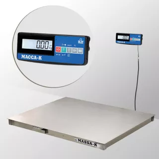 Весы платформенные МАССА-К из нержавеющей стали 1500х1200мм 4D-PM.S-15/12-2000-A(RUEW)