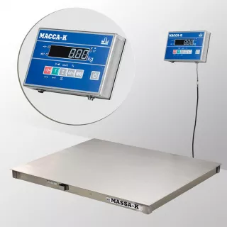 Весы платформенные МАССА-К из нержавеющей стали 1200х1000мм 4D-PM.S-12/10-1000-AB