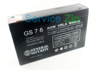 Аккумулятор GS 7-6 (6V 7AH) GENERAL SECURITY