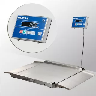 Весы платформенные МАССА-К из нержавеющей стали 1000х1000мм 4D-LA.S-10/10-1000-AB