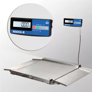 Весы платформенные МАССА-К из нержавеющей стали 1000х1000мм 4D-LA.S-10/10-1000-A(RUEW)