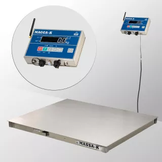 Весы платформенные МАССА-К из нержавеющей стали 1200х1000мм 4D-PM.S-12/10-1000-AB(RUEW)